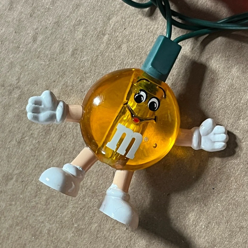 Lot Of 4 Vintage 90’s Happy M&M Candy String Lights 80 Total Covers